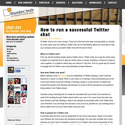 How to run a successful Twitter chat