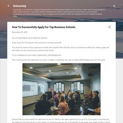 How To Successfully Apply For Top Business Schools