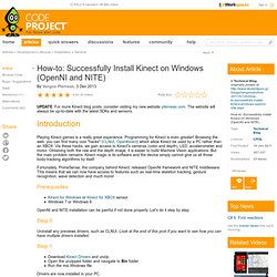 How-to: Successfully Install Kinect on Windows (OpenNI and NITE)
