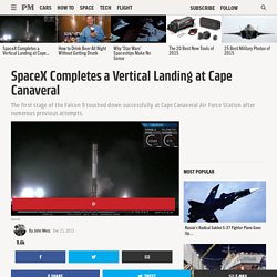 SpaceX Successfully Completes a Vertical Landing at Cape Canaveral
