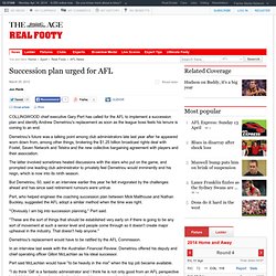 Succession plan urged for AFL
