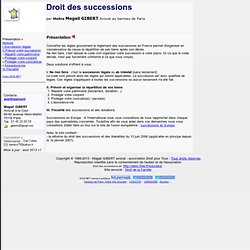 Droit des successions par M. Gibert Avocat (guide)