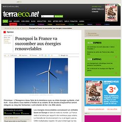 Pourquoi la France va succomber aux énergies renouvelables