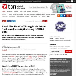 Local SEO: Eine Einführung in die lokale Suchmaschinen-Optimierung [SEMSEO 2013]