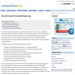 Suchmaschinenoptimierung « SuchmaschinenTricks.de
