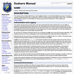 Sudoers Manual - Vimperator