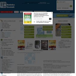 Sudoku gratuit, grille sudoku en ligne et à imprimer