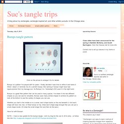 Sue's tangle trips: Bumps tangle pattern