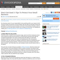 Don't Get Sued: 5 Tips To Protect Your Small Business