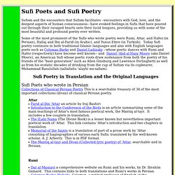 Sufi Poets and Sufi Poetry