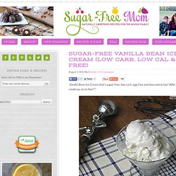Sugar-Free Vanilla Bean Ice Cream {Low Carb, Low Cal & Egg Free}