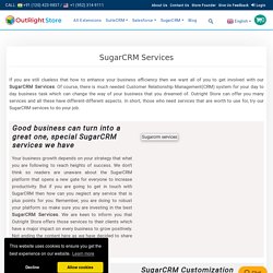 SugarCRM Services-Sugar Customization Services