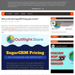 What are the latest SugarCRM Pricing plans to know? - Outright Store for SugarCRM Extensions & SuiteCRM