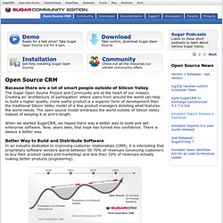 Open Source CRM, CRM software, CRM Open Source, opensource CRM, SugarCRM