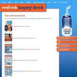 Sugary drink free tips & resources