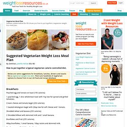 Suggested Vegetarian Weight Loss Meal Plan