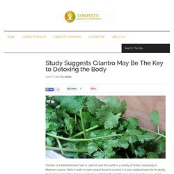 Study Suggests Cilantro May Be The Key to Detoxing the Body