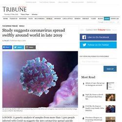 Study suggests coronavirus spread swiftly around world in late 2019