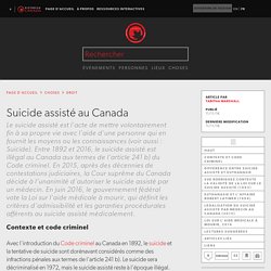 Suicide assisté au Canada