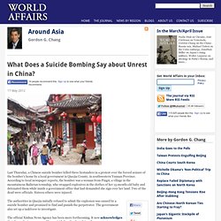 What Does a Suicide Bombing Say about Unrest in China?