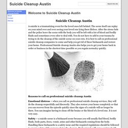 Suicide Cleanup Austin