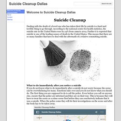 Suicide Cleanup Dallas