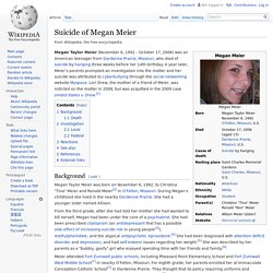 Suicide of Megan Meier