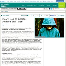 Encore trop de suicides d'enfants en France
