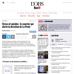 Stress et suicides : le courrier qui alerte la direction de La Poste