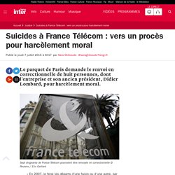 Suicides à France Télécom : vers un procès pour harcèlement moral