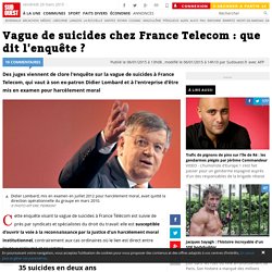 Vague de suicides chez France Telecom : que dit l'enquête ?