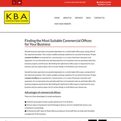 Finding the suitable commercial offices for your business