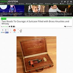 Brass Knuckles and Whisky in Custom Suitcase
