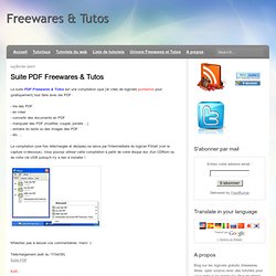 Suite PDF Freewares & Tutos