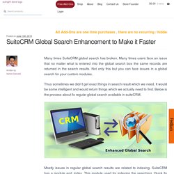 SuiteCRM Global Search Enhancement to Make it Faster - OutRight Store