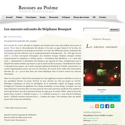 Les amours suivants de Stéphane Bouquet