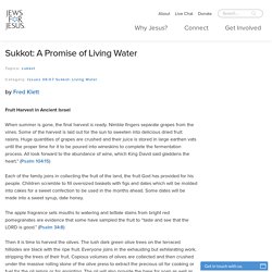 Sukkot: A Promise of Living Water - Jews for Jesus