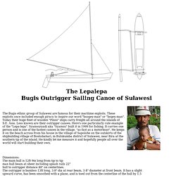 Sulawesi outrigger sailing canoe