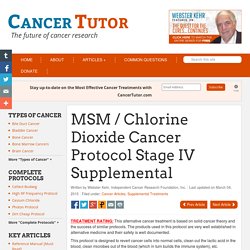 Methyl Sulfonyl Methane (MSM) / CD - Alternative Cancer Treatment