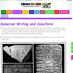 Sumerian writing and cuneiform