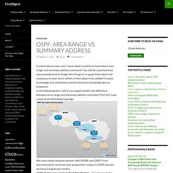 OSPF: Area range vs Summary address
