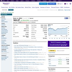 BIDU: Summary for Baidu, Inc.- Yahoo! Finance