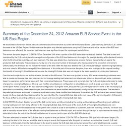 Summary of the December 24, 2012 Amazon ELB Service Event in the US-East Region