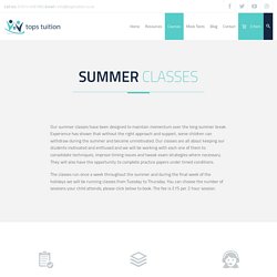 Summer Classes - Tops Tuition