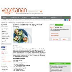 Summer Salad Rolls with Spicy Peanut Dressing Recipe
