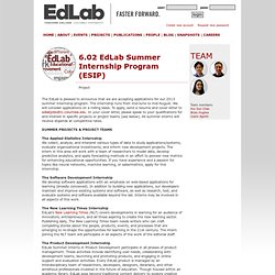 6.02 EdLab Summer Internship Program (ESIP)