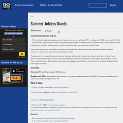 Summer Jobless Grants