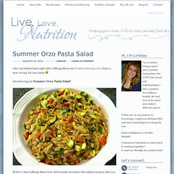 Summer Orzo Pasta Salad