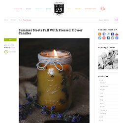 Summer Meets Fall With Pressed Flower Candles
