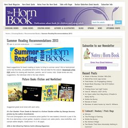 Summer Reading Recommendations 2013